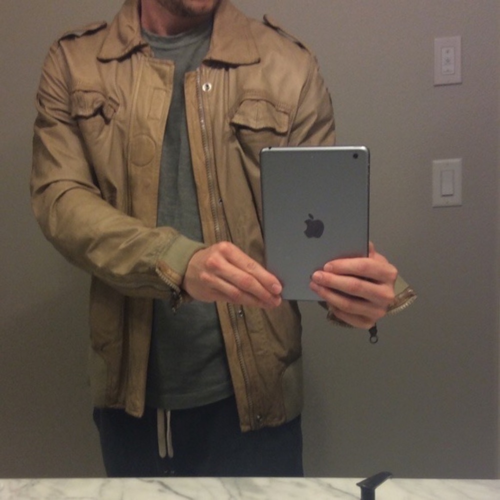 DIESEL/TAN/LEATHER JACKET/X LARGE